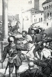 Buße von Raymond VI., Graf von Toulouse - 22.06.1209 Raymond VI. Graf von Toulouse, exkommuniziert von Papst Innozenz III.