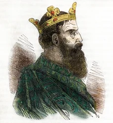 Porträt des byzantinischen Kaisers Leo III., des Isauriers oder des Syrers (680-741) (Leo III., der Isaurier, Kaiser des Byzantinischen Reiches), Zeichnung aus „I misteri del Vaticano“ von Franco Mistrali, 1843