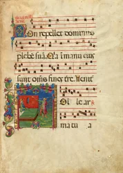 Blatt aus einem Antiphonar