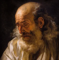 Alter Mann beim Lesen, um 1772-1773