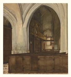 Inneres der Abtei von Aramont