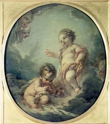 Christus und Johannes der Täufer als Kinder