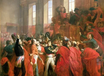 Bonaparte und der Rat der Fünfhundert in St. Cloud, 10. November 1799 (Detail)