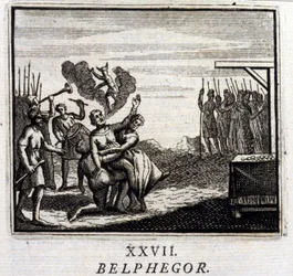 Belphegor. Fabeln von Jean de La Fontaine. Illustration von François Chauveau. Ausgabe von 1728