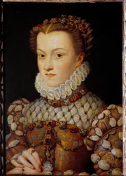 Porträt von Elisabeth von Österreich (1554-1592), Königin von Frankreich, Ehefrau von Karl IX.