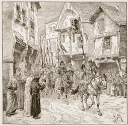 Abreise von Herzog Robert ins Heilige Land, Illustration aus 