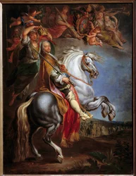 Reiterporträt von Franz III. (1708-1765), Herzog von Lothringen, dann deutscher Kaiser und Großherzog der Toskana, Gemahl von Maria Theresia von Österreich