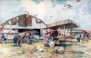 Französischer Jagdgeschwader-Flugplatz