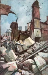 Auf den alten Mauern von Verdun, Frankreich, Juni 1916