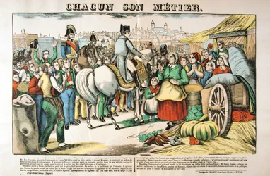 Napoleons Rückkehr nach Paris von der Insel Elba, 1815, um 1835