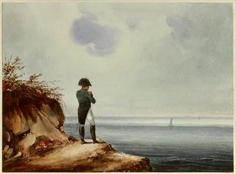 Ganzfigurenporträt von Kaiser Napoleon I. (1769-1821), nach den Angaben von Louis Marchand. 1820. Maße: 0,14 x 0,19 m. Malmaison, Schlossmuseum