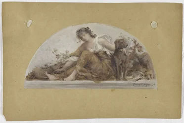 Entwurf für den Speisesaal des Hôtel de Ville in Paris: Die Jagd oder Herbst