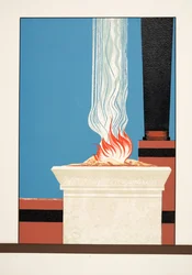 Flammende Fackel aus Prométhée Enchaîné von Aeschylus, veröffentlicht 1941