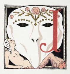 Buchstabe J, aus Personages de Comedie, veröffentlicht 1922