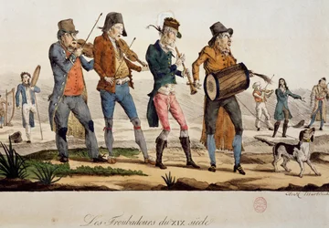 Troubadoure von Francois Nicolas Martinet, Druck, Frankreich