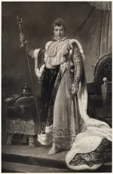 Napoleon Bonaparte in seinen Kaisergewändern