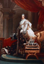 Porträt von Karl X. in heiligen Gewändern der Bourbonen, Graf von Artois (Versailles)