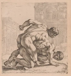 Die Medici-Ringer, Seitenansicht, nach rechts gedreht [Tafel 35]