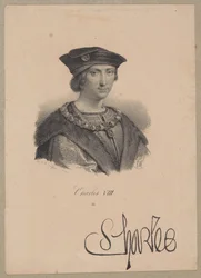 Karl VIII. (1470 Amboise - 1498 Amboise) - König von Frankreich seit 1483 aus dem Haus Valois