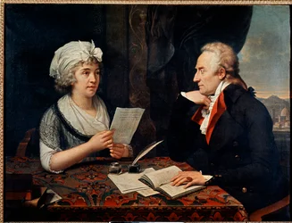 Vittorio Alfieri, italienischer Dichter und Dramatiker, mit der Gräfin von Albany