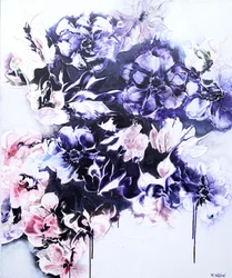 Dunkler Floraler Wasserfall