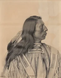 Porträt von Jack Red Cloud, einem Sioux-Indianer, spätes 19. Jahrhundert