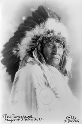 Red Tomahawk, Mörder von Sitting Bull, ca. 1890-1910 (s/w Foto)