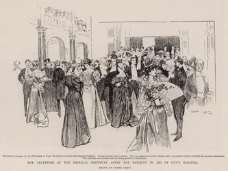 Der Empfang im Imperial Institute nach dem Bankett zugunsten des Guy