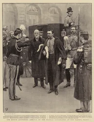 Die Thronbesteigung des Königs, Ankunft des Sonderbotschafters im Elysee, Paris