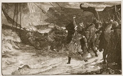 Das Begräbnis eines Wikingers, Illustration aus 