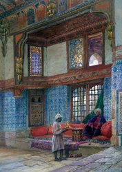 Nische im Empfangsraum des Hauses von Mufti Scheich El Mahadi, Kairo, 1873