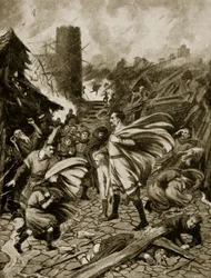 Der Wirbelsturm von 1091, Illustration aus 