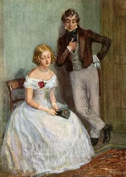 Dick Swiveller und Sophy Wackles (Farblithografie)