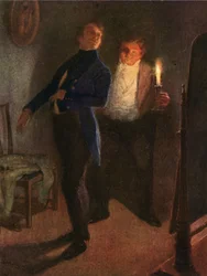 Mr. Jingle in Mr. Nathaniel Winkles Anzug