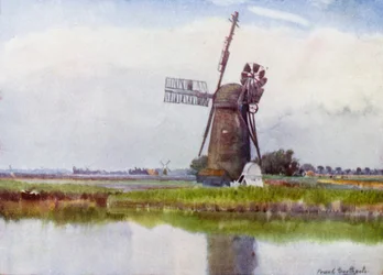 Norfolk Broads: Mühlenland oberhalb von Stokesby