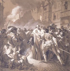 Präsident Mole kehrt während der Fronde vom Palais-Royal zurück