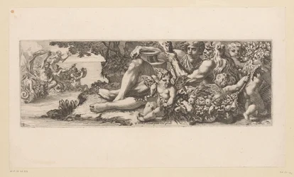 Triumph von Galatea mit Herkules und allegorischen Figuren am Ufer
Mythologische Figuren am Wasser (Serientitel)