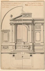 Zeichnung, Erhebung eines Altarschirms, ca. 1770