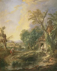 Landschaft mit einem Einsiedler, 1742