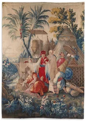 Louis XVI Tapisserie aux Chinoiserie, Aubusson, letztes Viertel des 18. Jahrhunderts