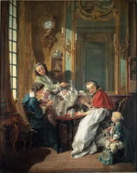 Mittagsszene in einem bürgerlichen Interieur