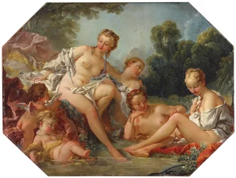 Venus in ihrem Bad, umgeben von Nymphen und Cupidos, ca. 1740-50