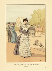 Die Hauptallee im Parc Monceau