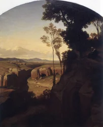Blick auf die Steinbrüche von Cervara bei Rom