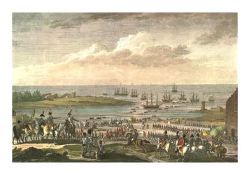 Einschiffung der Engländer in Holland, 30. November 1799, um 1850