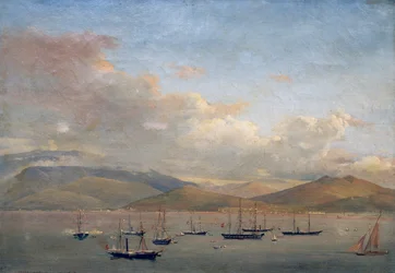 Neapolitanische, französische und spanische Flotten in der Bucht von Gaeta