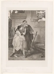 Blinder Ödipus geführt von Antigone