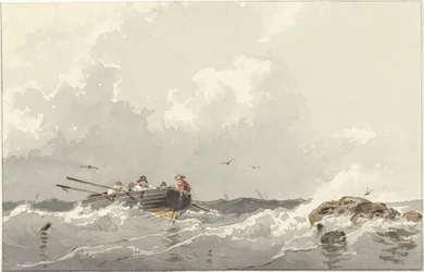 Ruderboot auf dem Meer