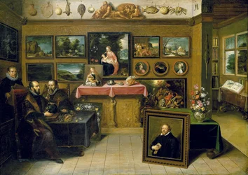 Ein Sammlerkabinett mit Abraham Ortelius und Justus Lipsius, 1618