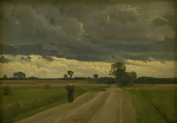 Landschaft bei grauem Wetter